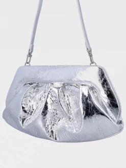 Clutch Emera Themoirè in pelle vegana laminata