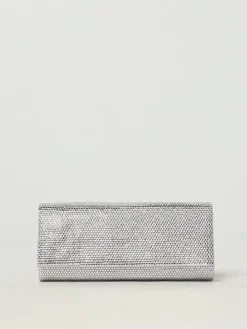 Clutch French Twenty Fourhaitch in raso con strass