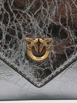 Clutch Pinko in pelle laminata effetto used