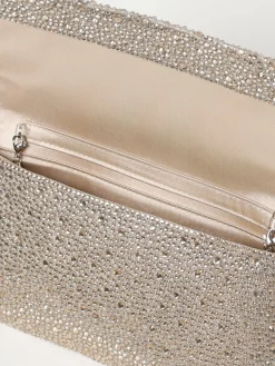 Clutch Siria Twenty Fourhaitch in raso con strass all over