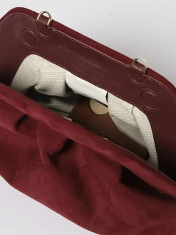 Clutch Tia Themoirè in pelle vegana scamosciata