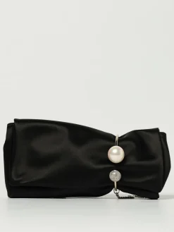 Clutch Xandra in raso con braccialetto di cristallo Jimmy Choo