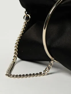 Clutch Xandra in raso con braccialetto di cristallo Jimmy Choo