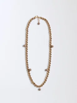 Collana Fabiana Filippi in ottone filo diamante con pendenti