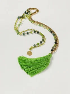 Collana Maliparmi in metallo e pietre naturali