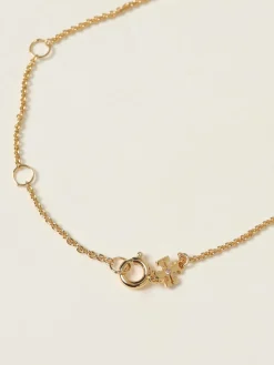 Collana Tory Burch in ottone con strass incastonati