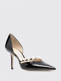 Décolleté Aurelie Jimmy Choo in pelle con perle sintetiche