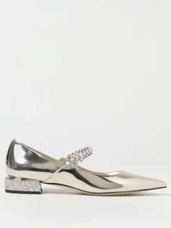 Décolleté Bing flat in pelle laminata Jimmy Choo