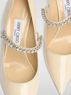 Décolleté Bing Jimmy Choo in vernice con fettuccia gioiello