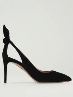 Décolleté Bow Tie Aquazzura in camoscio