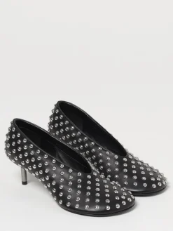 Décolleté Jil Sander in pelle con borchie all over