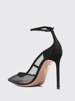 Décolleté Love Affair Aquazzura in camoscio e nylon a rete