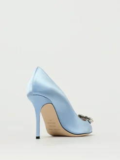 Décolleté Sergio Rossi in raso con fibbia gioiello