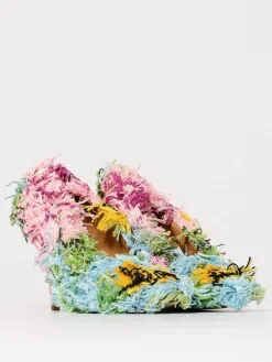 Décolleté Shaggy Thread Moschino Couture in misto cotone sfrangiato