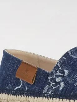 Espadrillas Etro in denim di cotone con motivo floreale jacquard