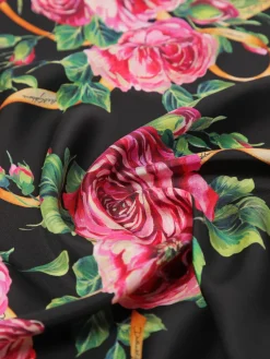 Foulard Dolce & Gabbana in seta con stampa floreale