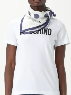 Foulard Moschino Couture in seta con stampa a pois