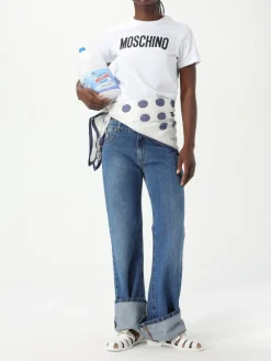 Foulard Moschino Couture in seta con stampa a pois