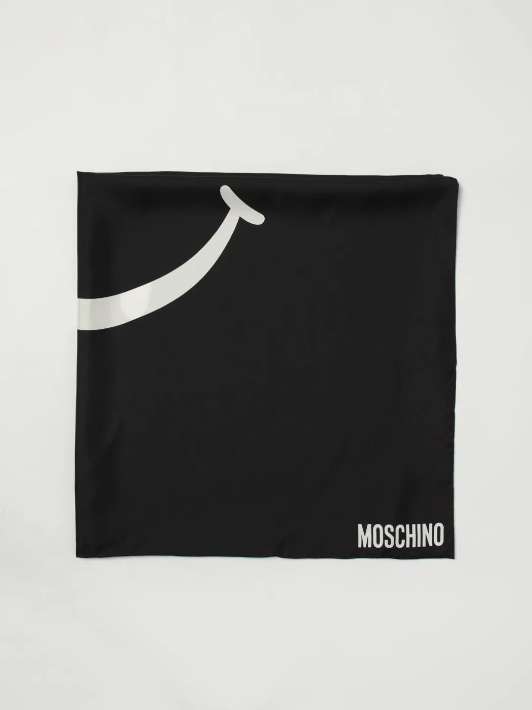 Foulard quadrato smile in seta Moschino Couture
