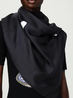 Foulard quadrato smile in seta Moschino Couture