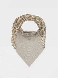 Foulard Rabanne in maglia di alluminio con lavorazione pixelata