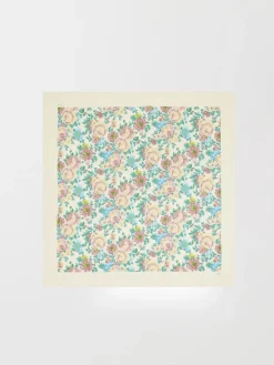 Foulard The Peonies Chloè in seta con stampa floreale
