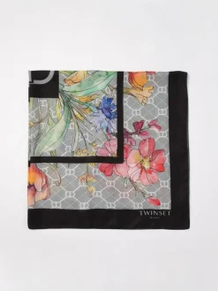 Foulard Twsnet in crepe con stampa floreale