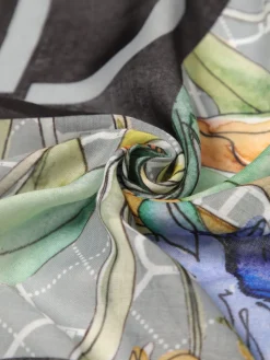 Foulard Twsnet in crepe con stampa floreale