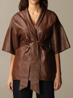 Giacca a vestaglia L'autre Chose in pelle