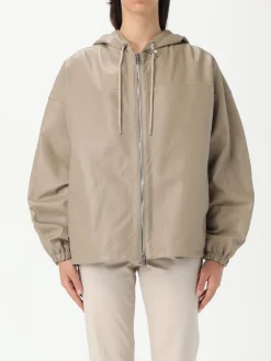 Giacca con cappuccio Add in pelle