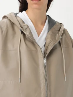 Giacca con cappuccio Add in pelle