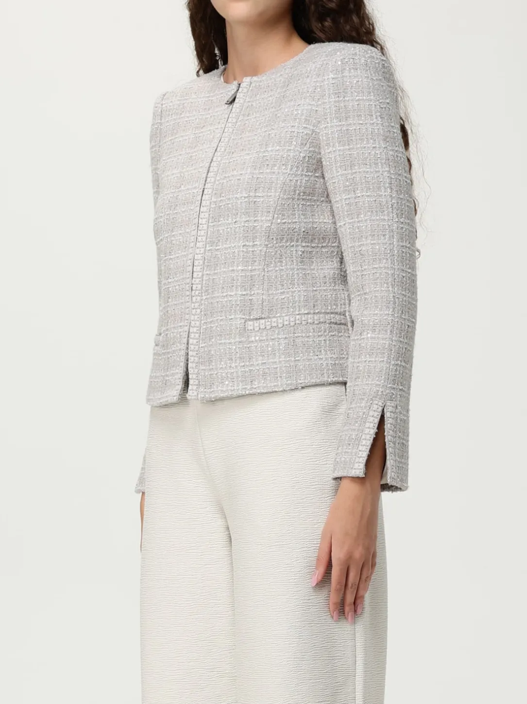 Giacca Emporio Armani in tweed di misto lana