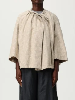 Giacca Fendi in denim con motivo monogram