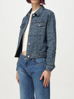 Giubbotto Armani Exchange in denim con monogram