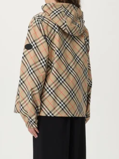 Giubbotto con cappuccio Burberry in nylon con stampa Vintage Check