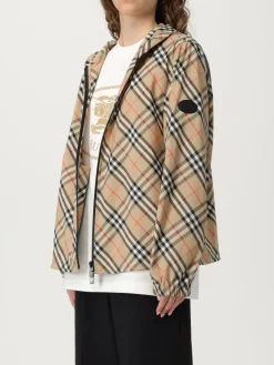 Giubbotto con cappuccio Burberry in nylon con stampa Vintage Check