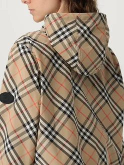 Giubbotto con cappuccio Burberry in nylon con stampa Vintage Check