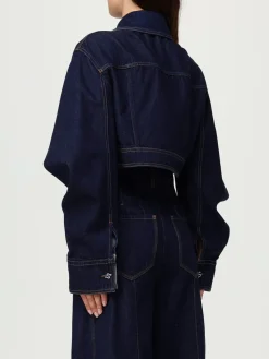 Giubbotto cropped Sportmax in denim di cotone