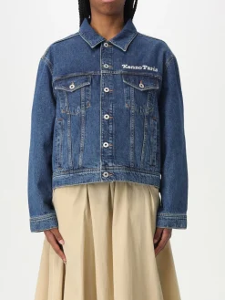 Giubbotto Kenzo in denim con stampa posteriore