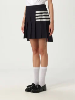 Gonna a pieghe Thom Browne in lana