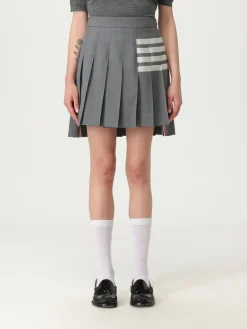 Gonna a pieghe Thom Browne in lana