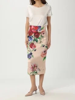 Gonna a tubino floreale Dolce & Gabbana in seta