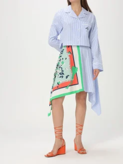 Gonna asimmetrica Moschino Jeans in cotone stampato