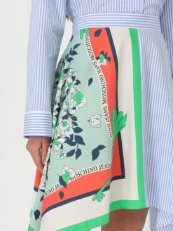 Gonna asimmetrica Moschino Jeans in cotone stampato