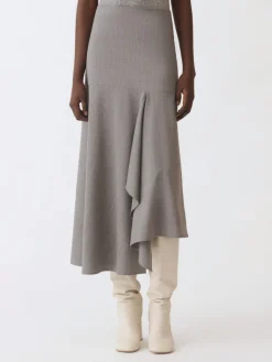 Gonna asimmetrico Fabiana Filippi in misto lana