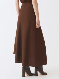 Gonna asimmetrico Fabiana Filippi in misto lana