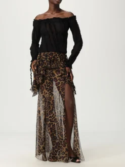 Gonna Blumarine in seta animalier