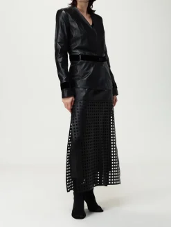 Gonna Emporio Armani in pelle traforata