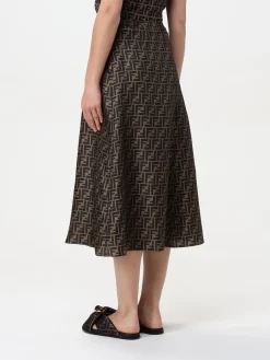 Gonna lunga FF Fendi in seta