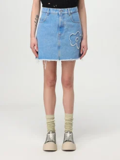 Gonna Marni in denim di cotone con fiori